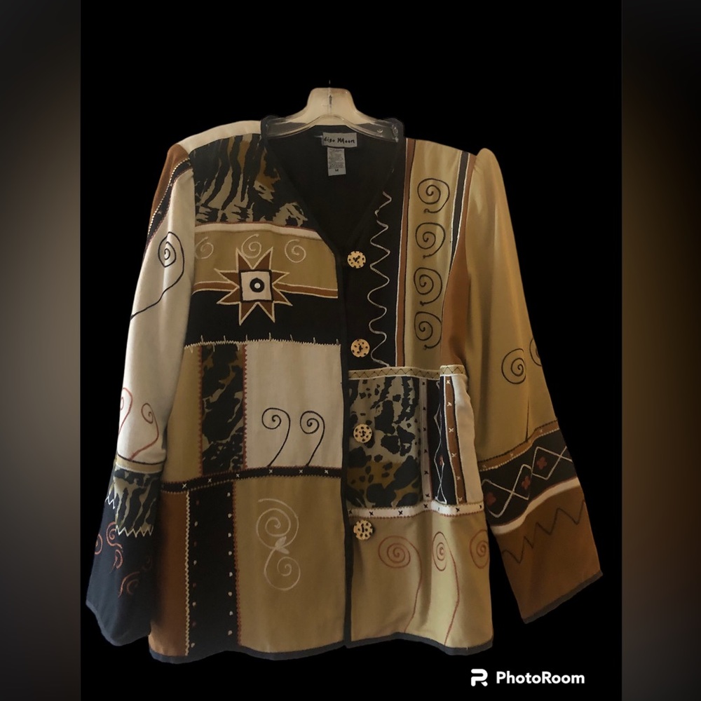 Ethnic Print Jacket by India Moon Size M.